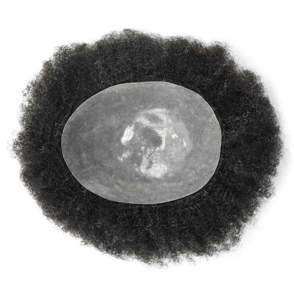 0.10mm Full Poly Afro Curly Toupee