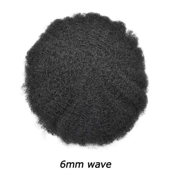 0.10mm Full Poly Afro Curly Toupee